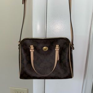Coach Crossbody in Brown with Tan Straps